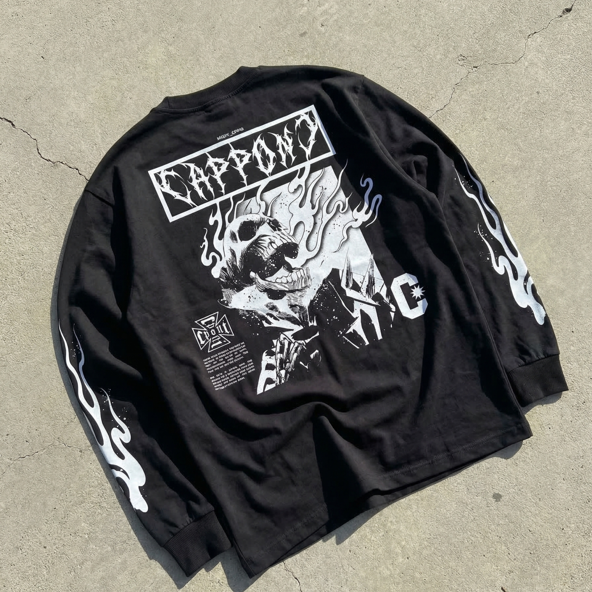 GHOST RIDER LONGSLEEVE BLACK
