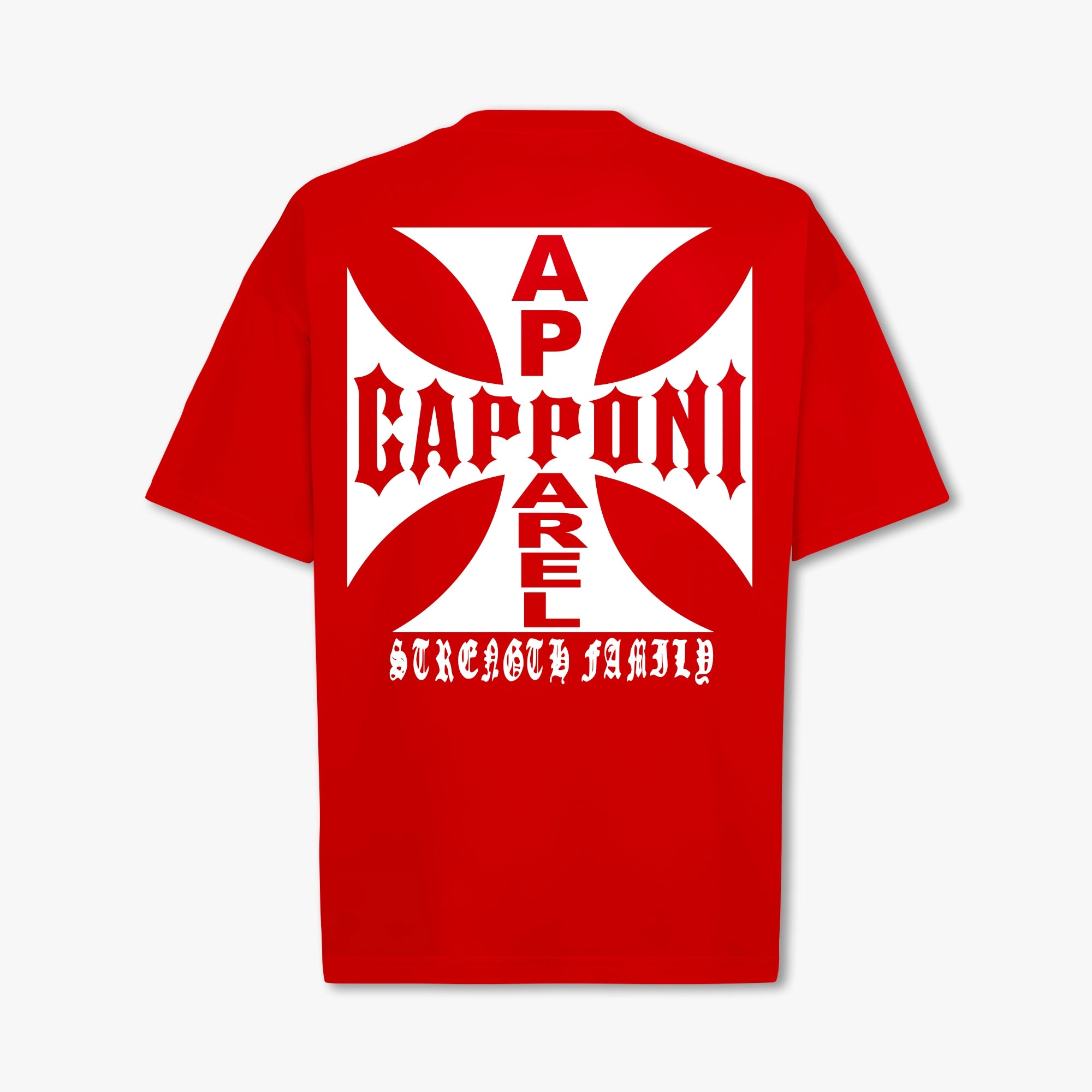 Cross All Red with White