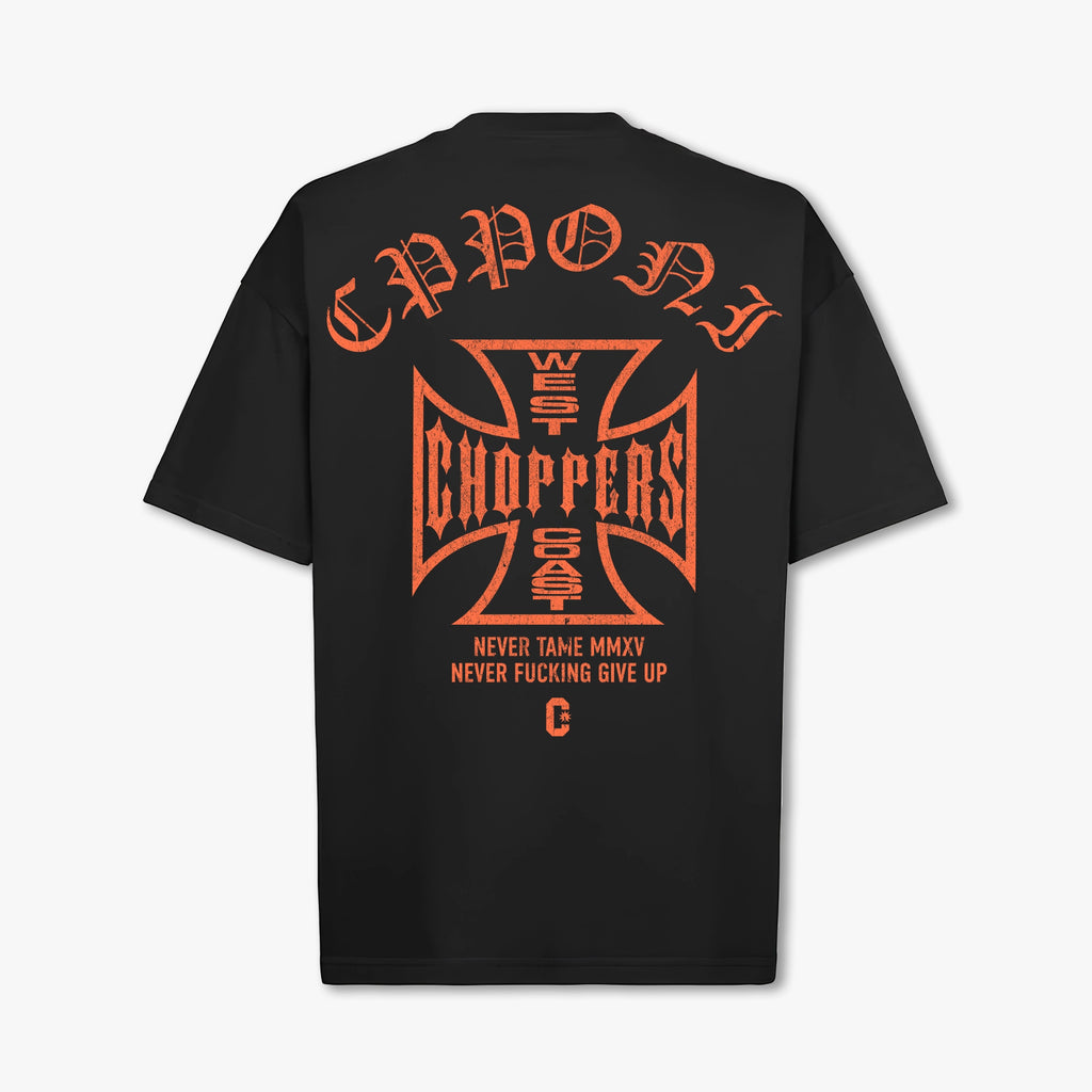 WEST COAST T-SHIRT BLACK ORANGE