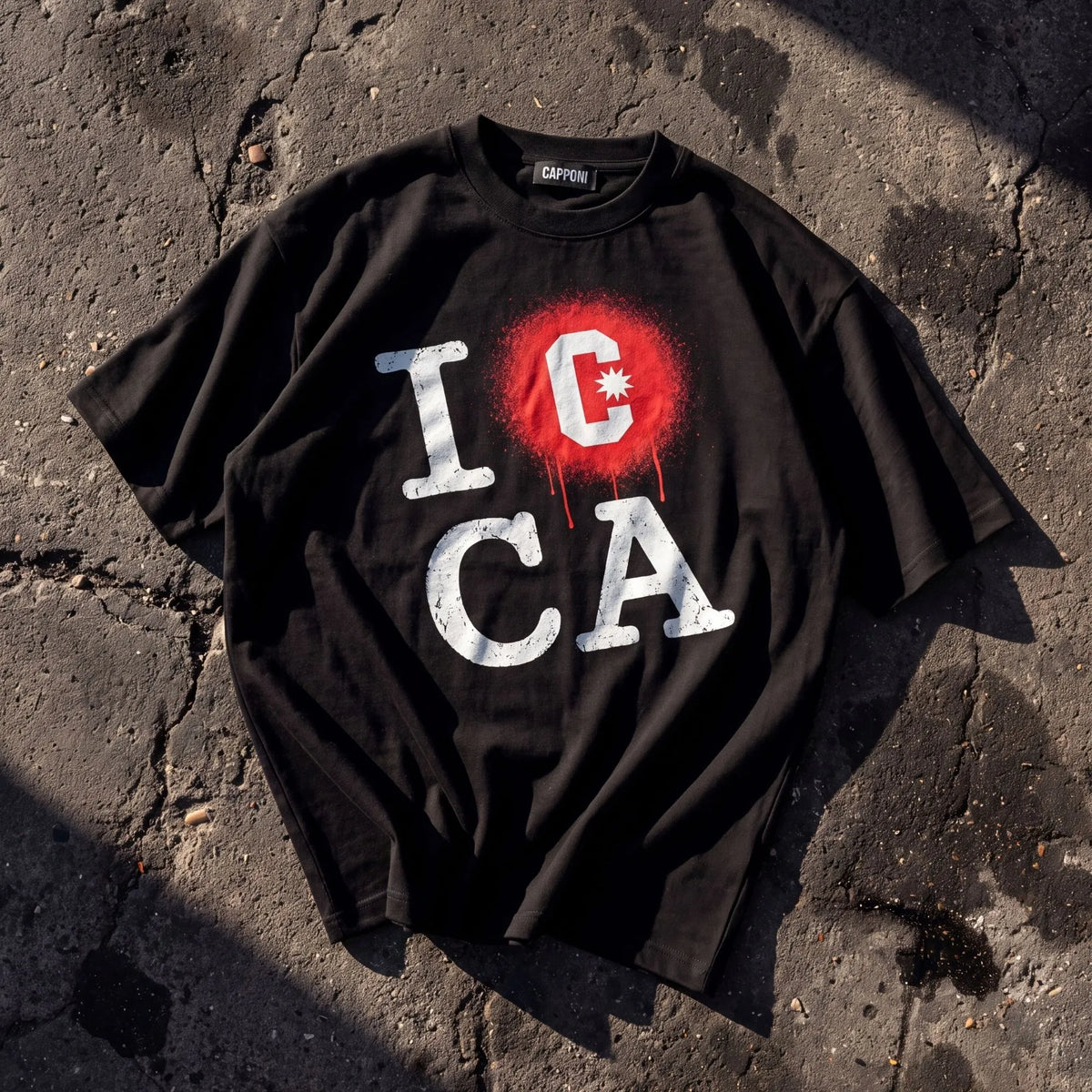 I LOVE CAPPONI BLACK T-SHIRT