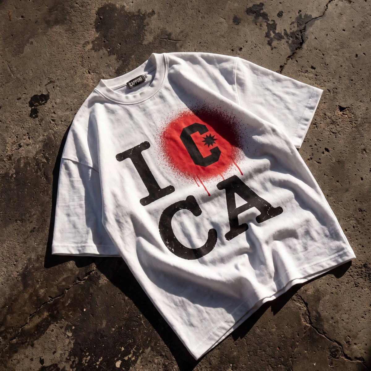 I LOVE CAPPONI WHITE T-SHIRT