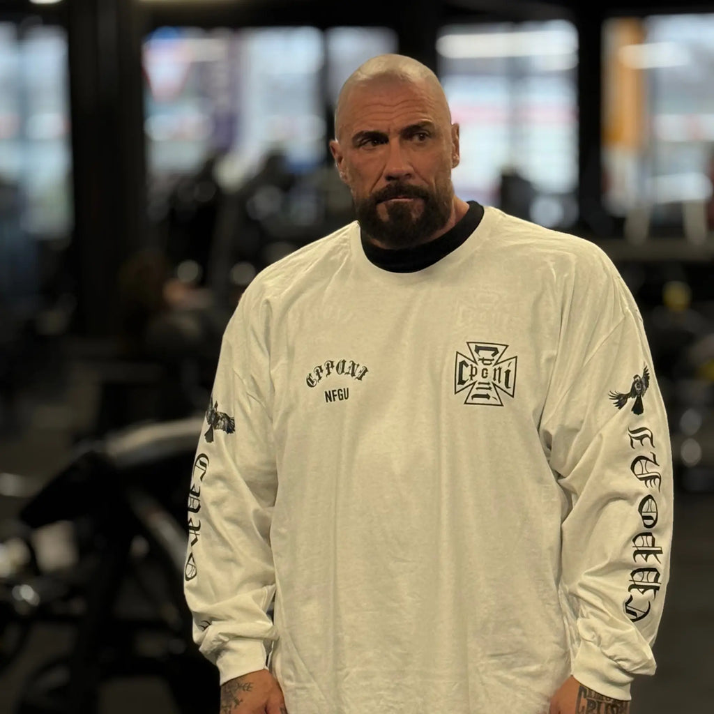 IN GOD HANDS LONGSLEEVE WHITE