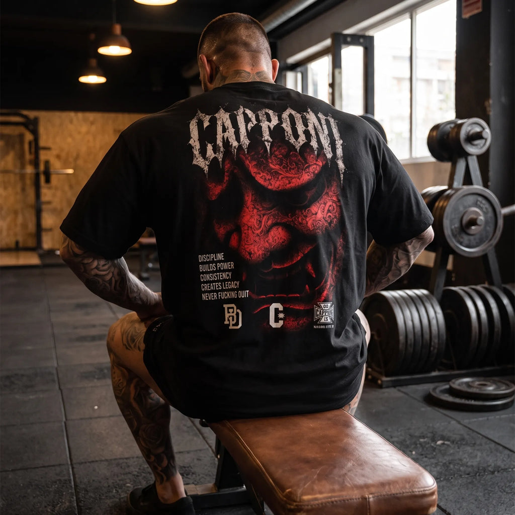 RED ONI T-SHIRT BLACK