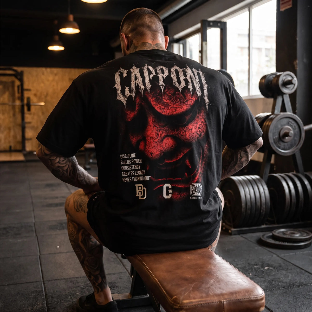 RED ONI T-SHIRT BLACK