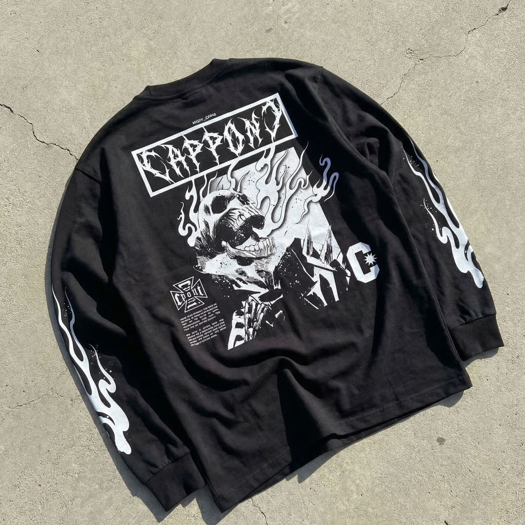 GHOST RIDER LONGSLEEVE BLACK