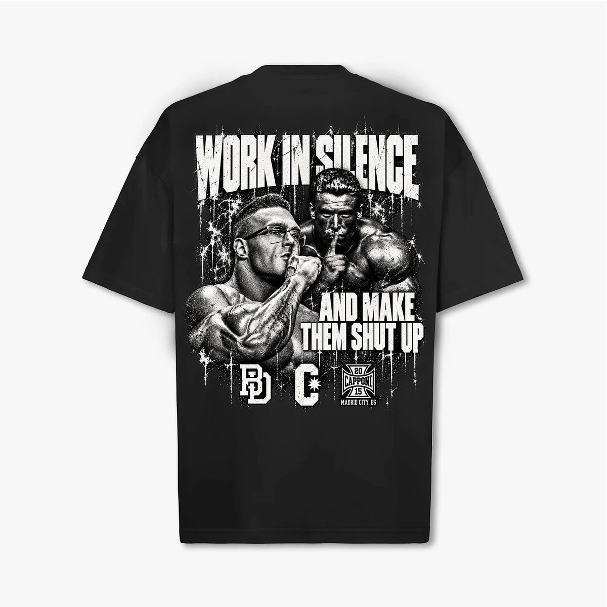 WORK IN SILENCE T-SHIRT BLACK espalda