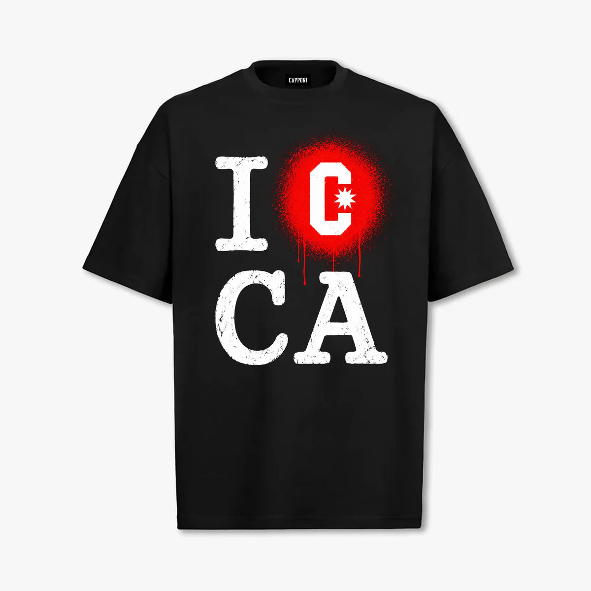 I LOVE CAPPONI BLACK T-SHIRT