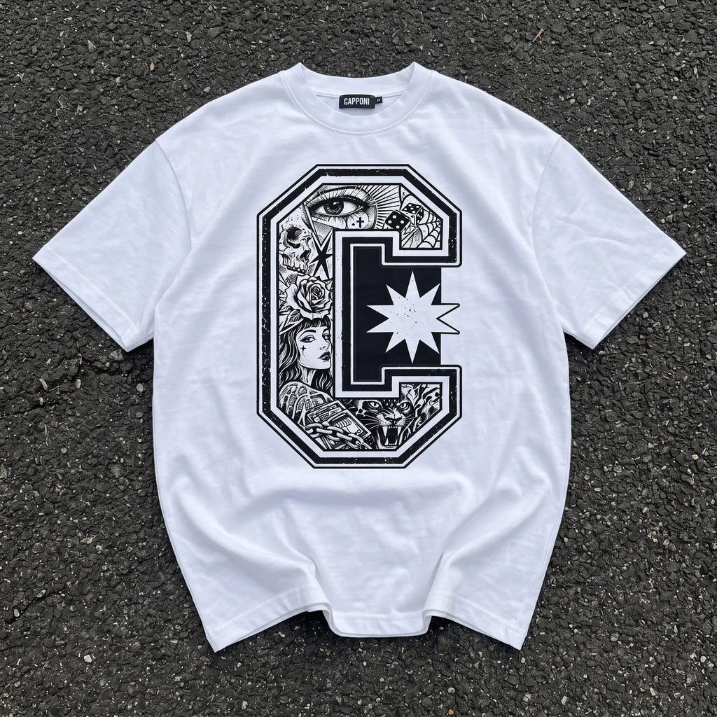 TATTOO MONOGRAM T-SHIRT WHITE