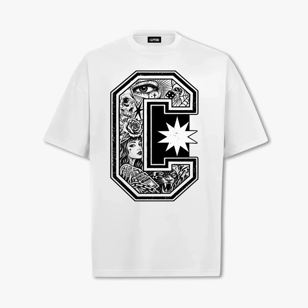TATTOO MONOGRAM T-SHIRT WHITE
