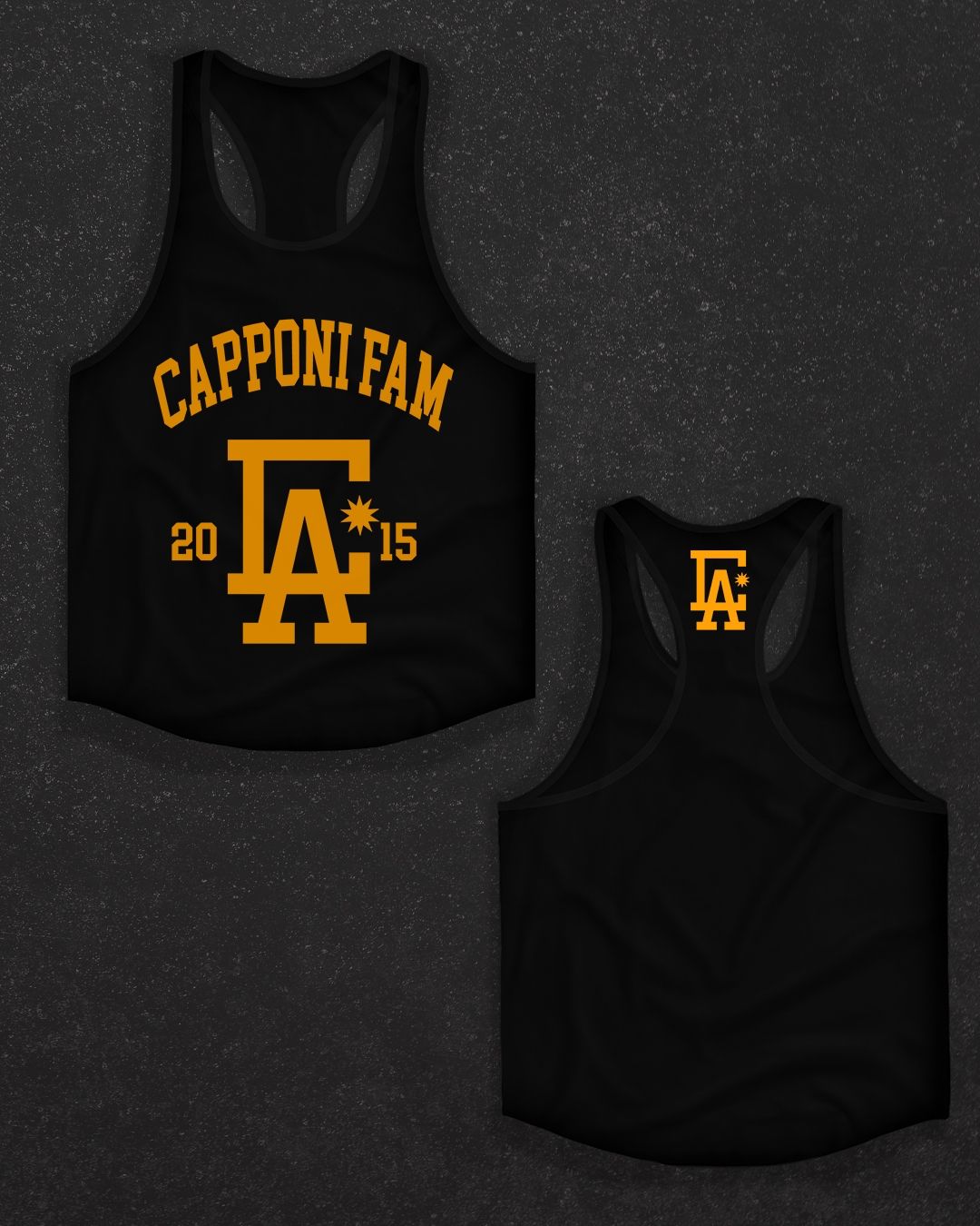 Tank top Cali black Yellow